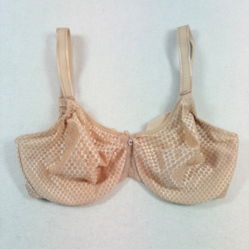 Chantelle C Magnifique Minimizer Bra Womens 32DDD Nude Lace Underwire CS10065